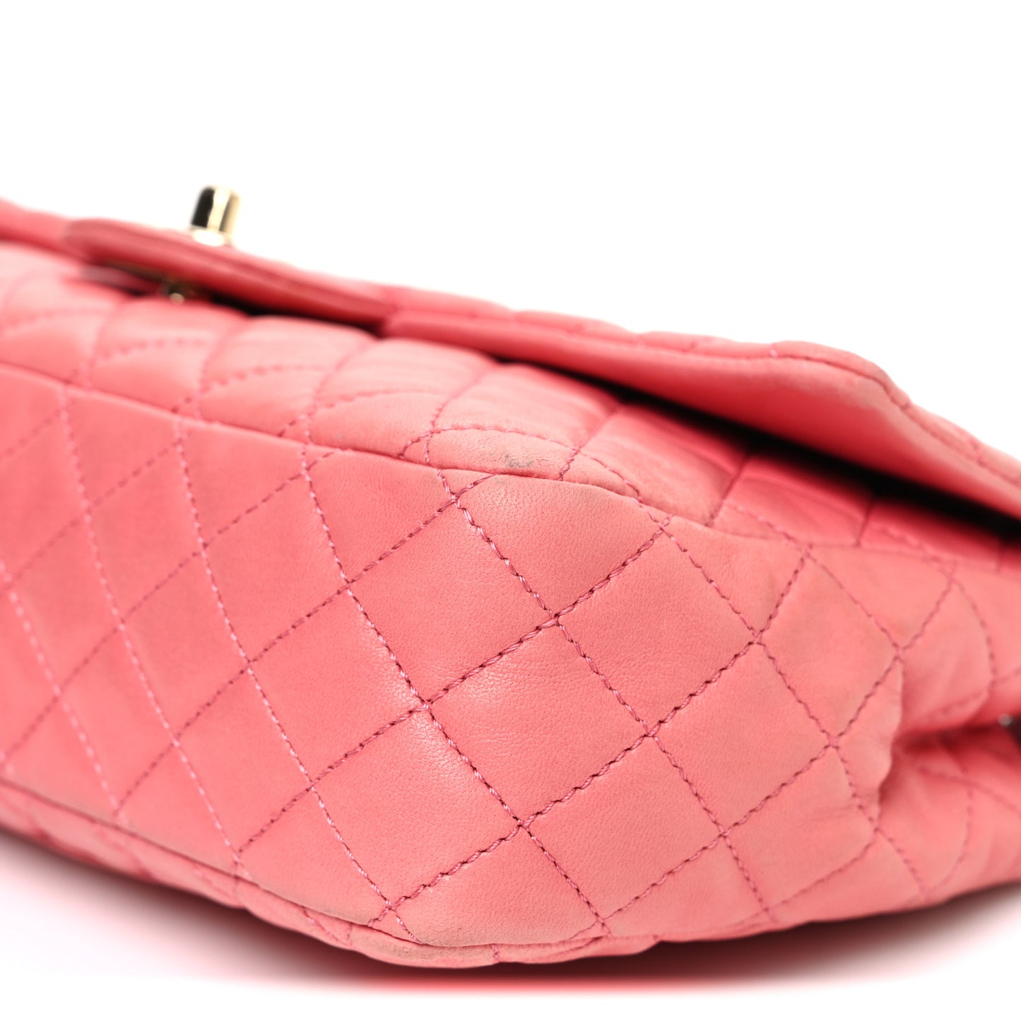 Lambskin Quilted Valentine Charms Medium Single Flap Pink
