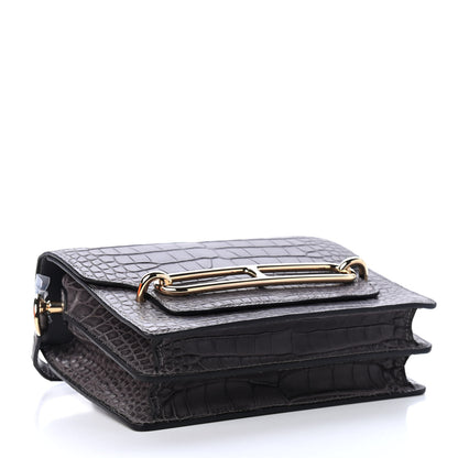 Hermes Matte Alligator Mini Sac Roulis Graphite 3 of 4