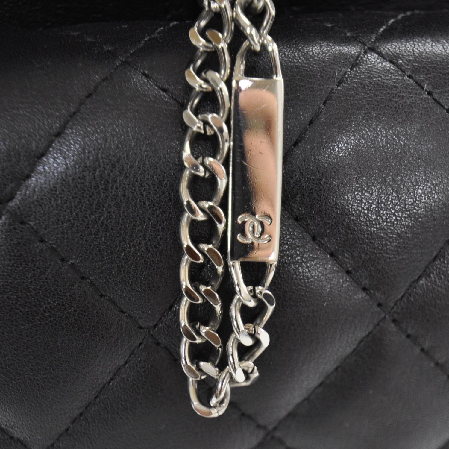 Chanel Calfskin Quilted Large Cambon Multipocket Reporter Black White 12 of 15
