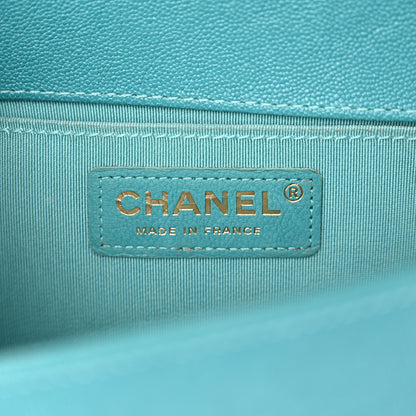 Chanel Caviar Quilted Small Boy Flap Green 6 of 10