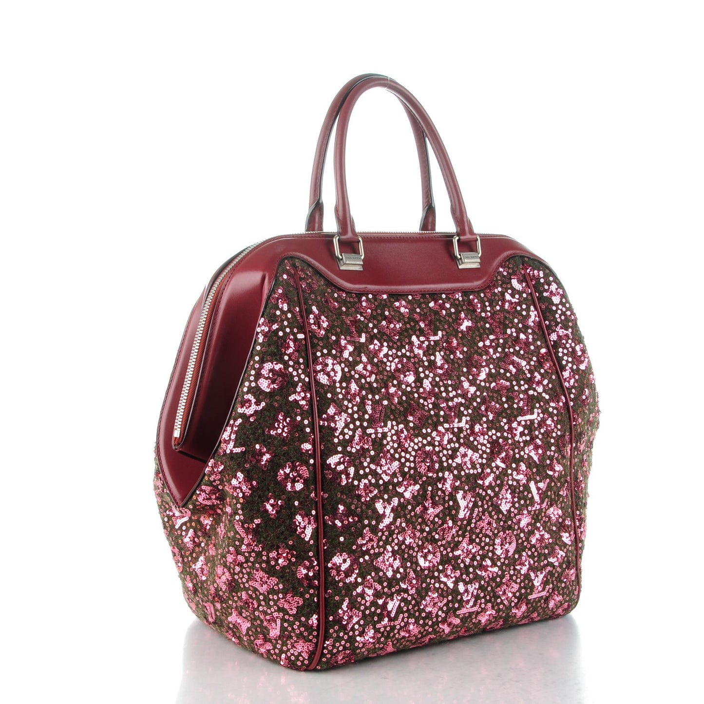Sequin Monogram Sunshine Express North South Burgundy