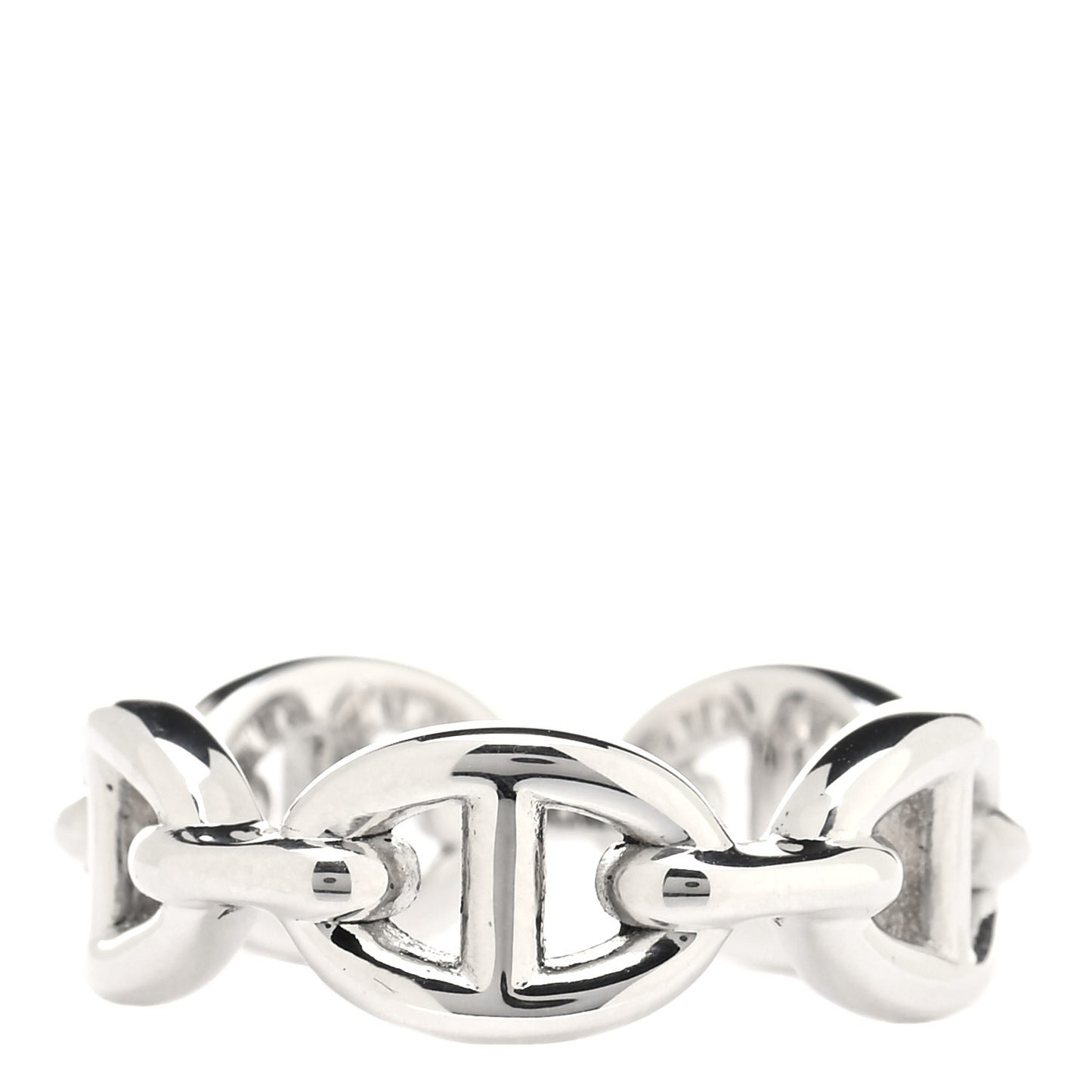 Sterling Silver PM Chaine d'Ancre Enchainee Band Ring 52 6