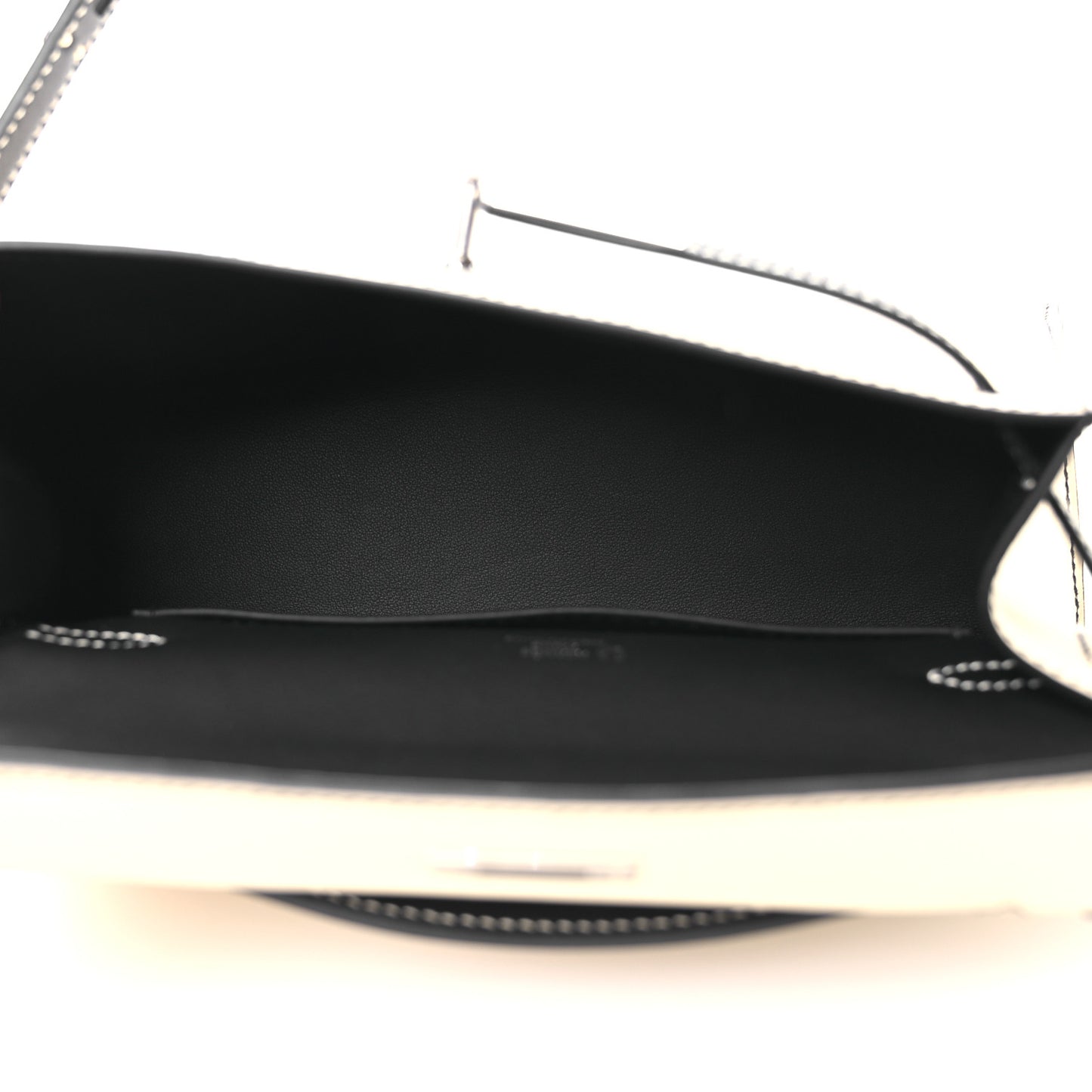 Swift Horseshoe Kelly Pochette Clutch Craie Black