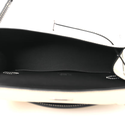 Hermes Swift Horseshoe Kelly Pochette Clutch Craie Black 5 of 12