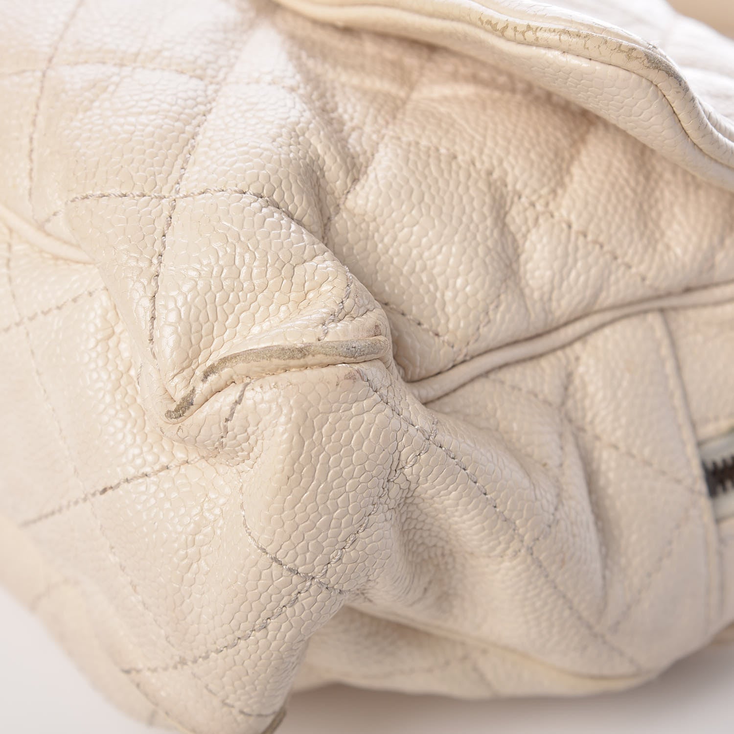 Chanel Caviar Quilted Large Shiva Flap White 11 of 15