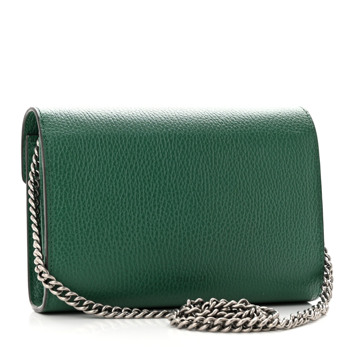 Gucci Calfskin Mini Dionysus Chain Wallet Emerald 2 of 9
