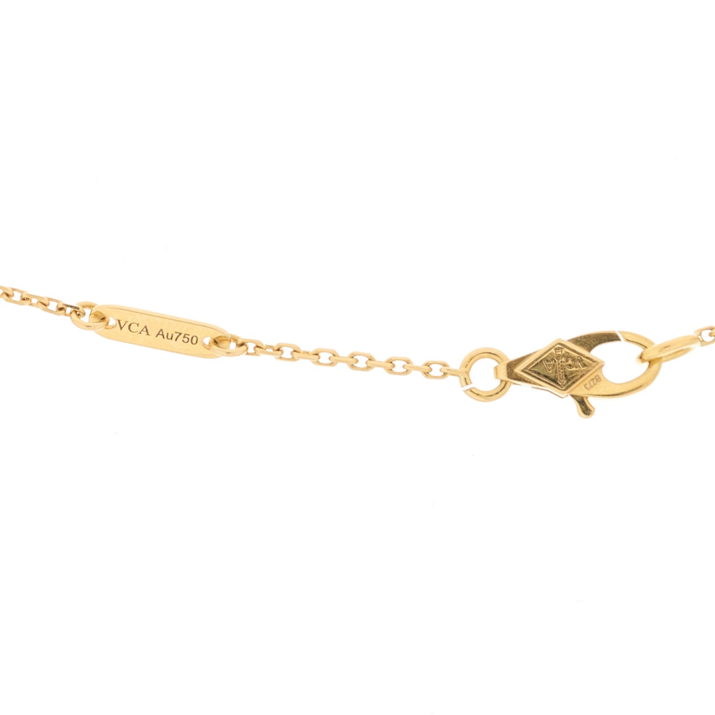 18K Yellow Gold Mother of Pearl Sweet Alhambra Pendant Necklace