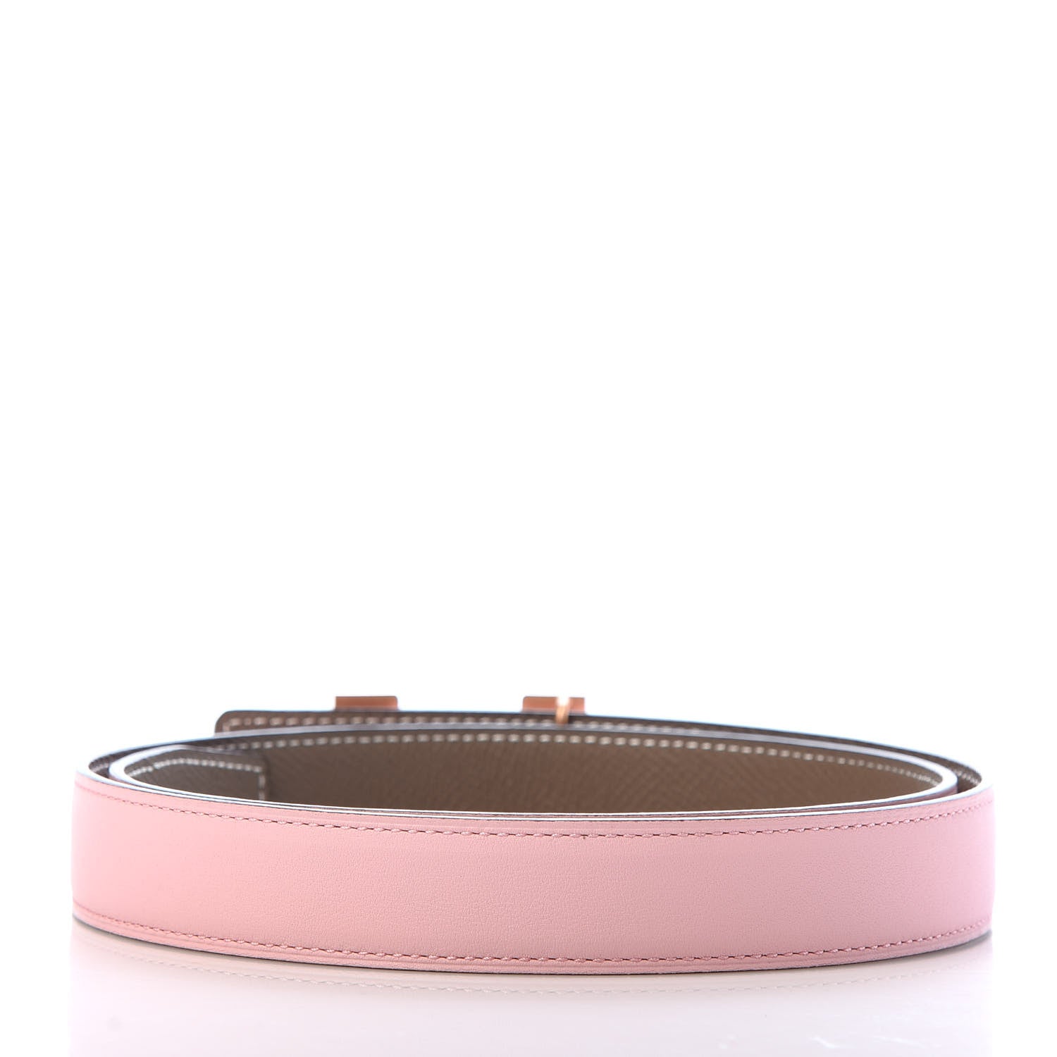 Hermes Swift Epsom 24mm Mini Constance H Belt 75 Etoupe Rose Sakura 2 of 6