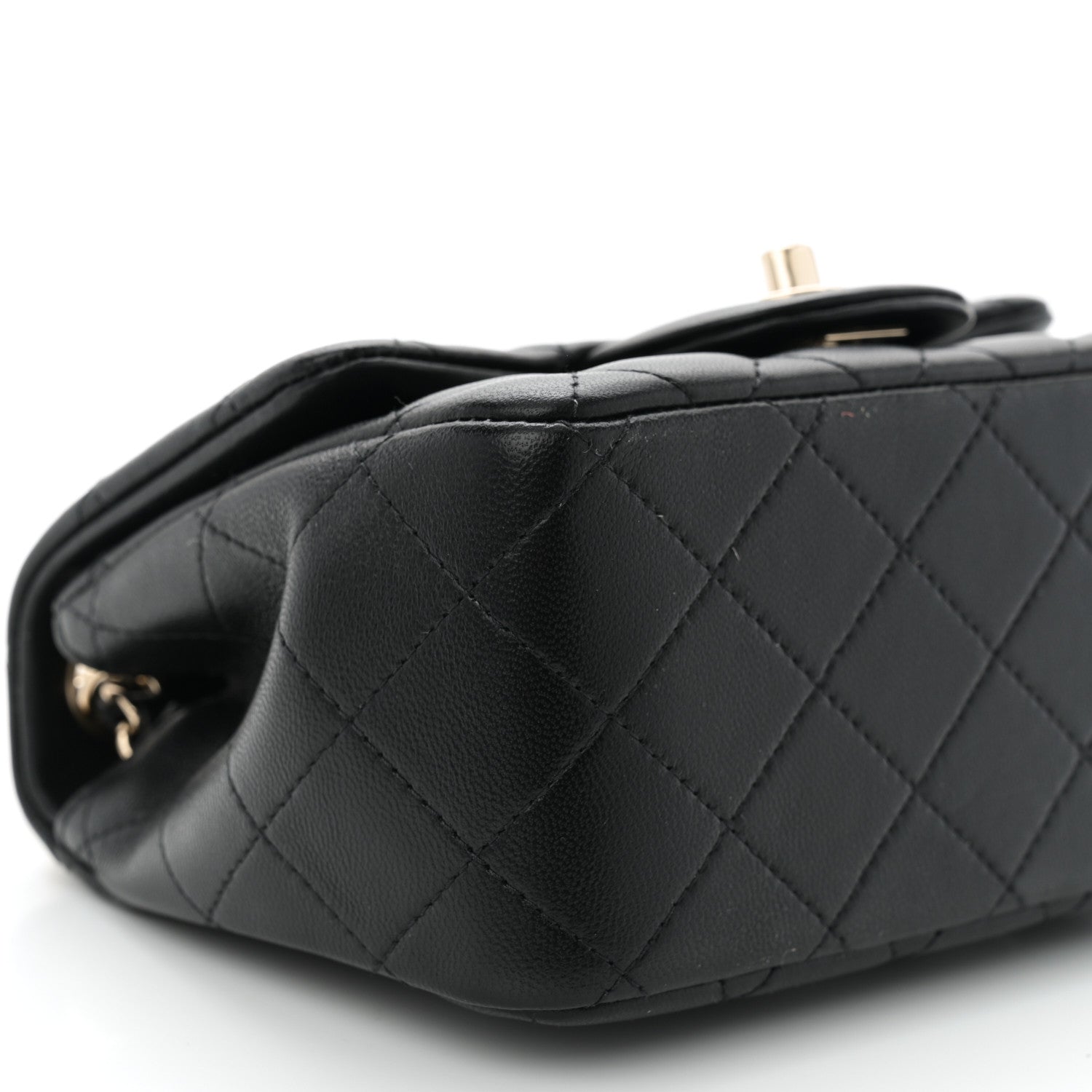 Chanel Lambskin Quilted Mini Square Flap Black 9 of 10