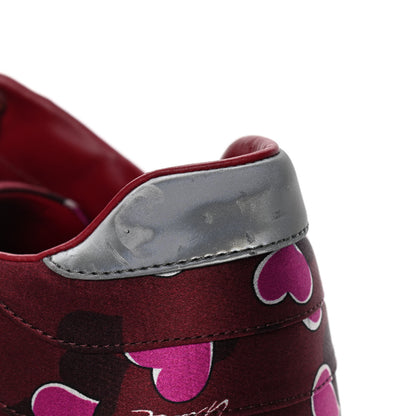 Gucci Satin Heartbeat Sneakers 38 New Wine Grigio 5 of 5
