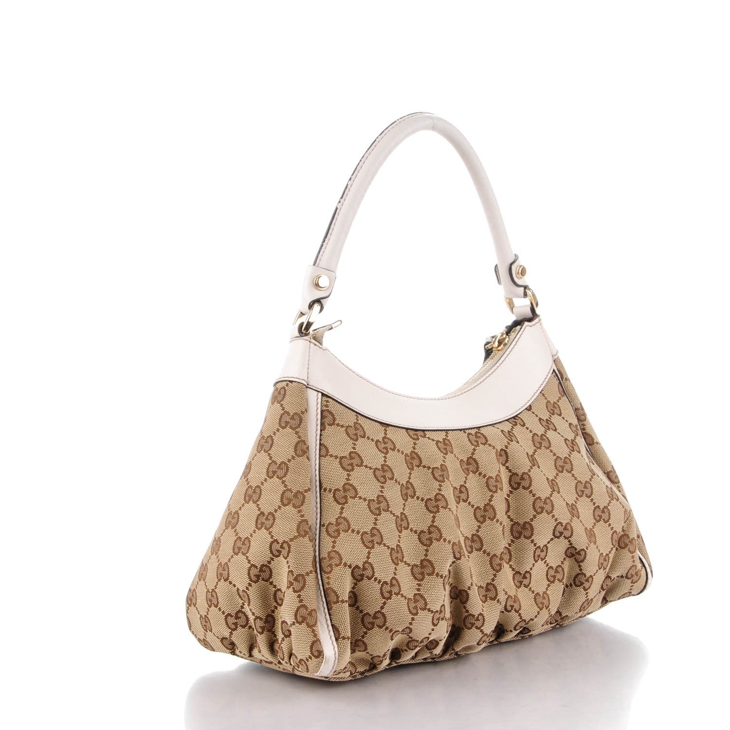 Gucci Monogram Medium D Gold Hobo White 3 of 7