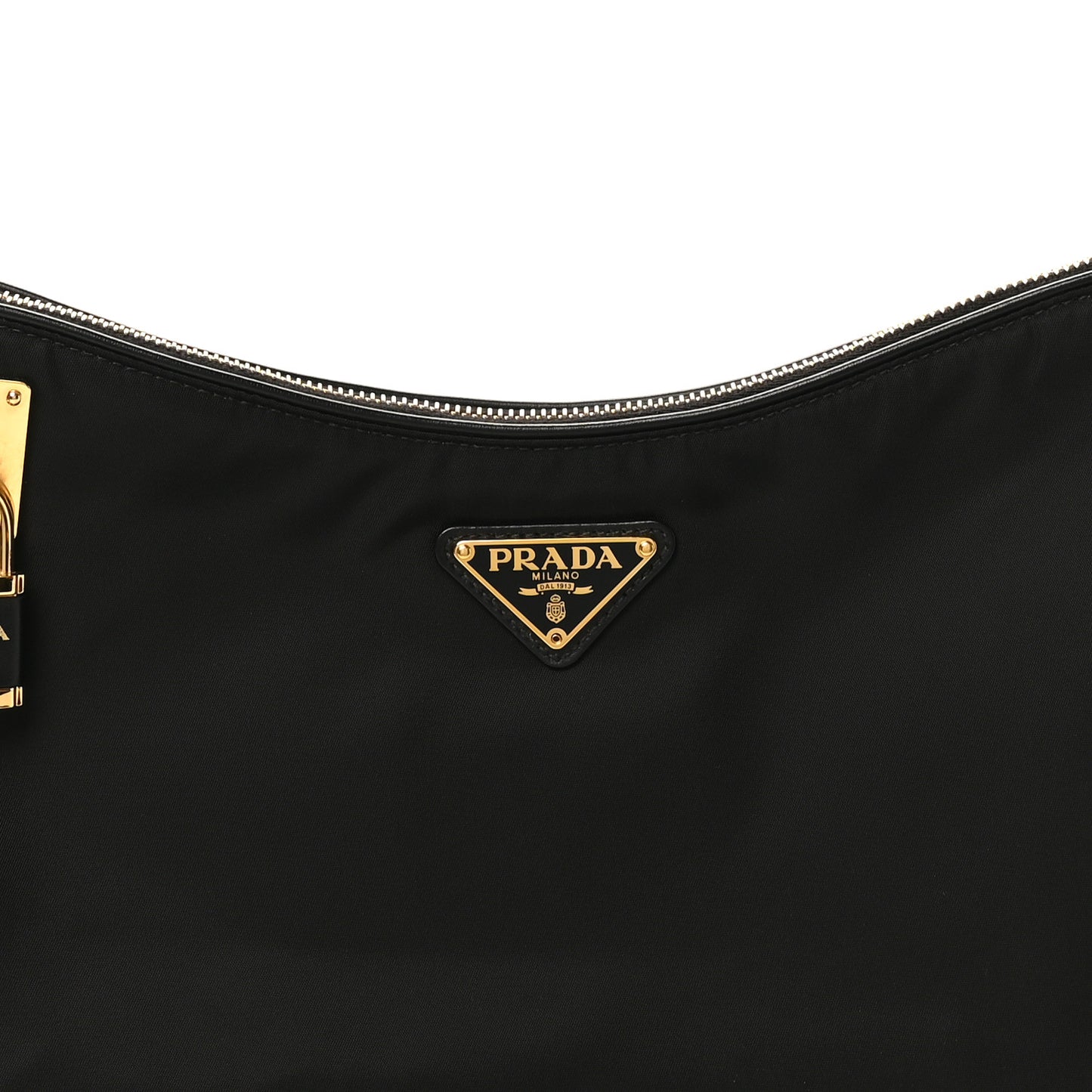 Re-Nylon Vitello Large Aimee Shoulder Bag Black