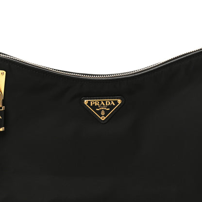 Prada Re-Nylon Vitello Large Aimee Shoulder Bag Black 7 of 9