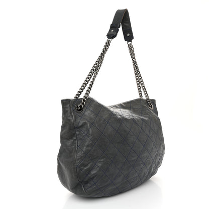 Chanel Caviar Quilted Simply CC Hobo Dark Blue 3 of 12