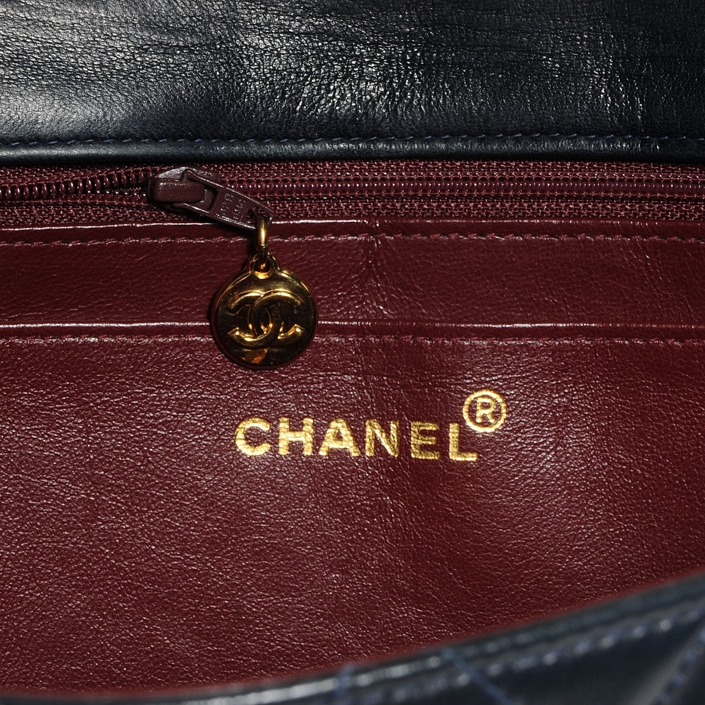 Lambskin XL Jumbo Flap Navy