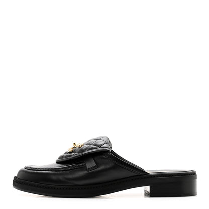 Chanel Lambskin Quilted CC Turnlock Mules 39 Black 1 of 9