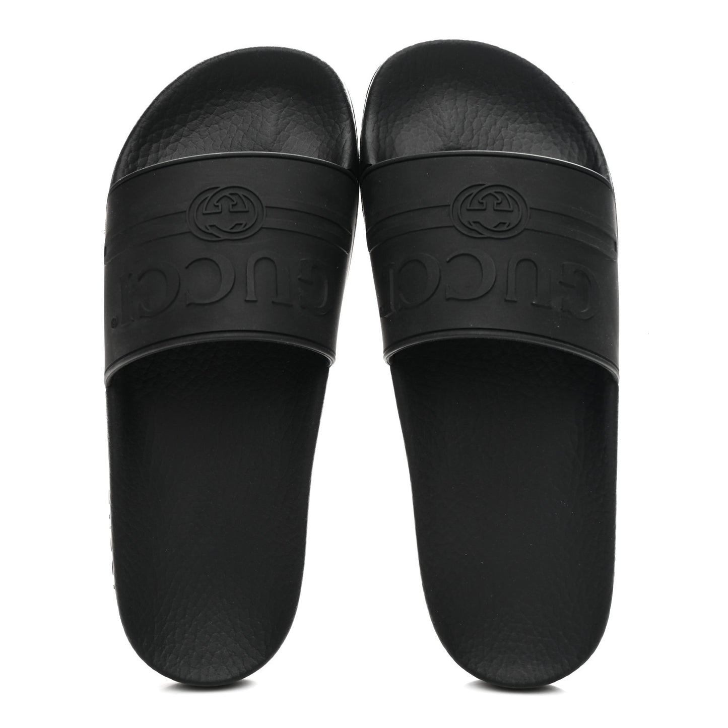 Rubber Womens Logo Slide Sandals 38 Black