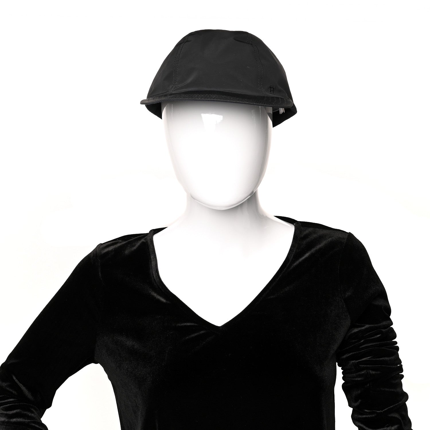 Hermes Nylon Reversible Roger Cap M Black Marine 2 of 9