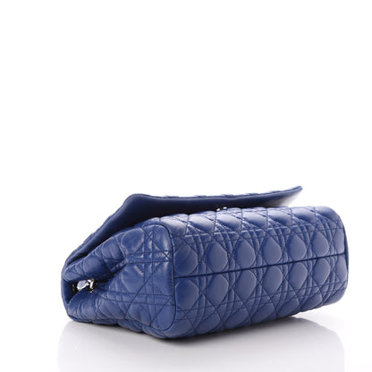 Christian Dior Lambskin Cannage Soft Flap Bag Blue 4 of 7