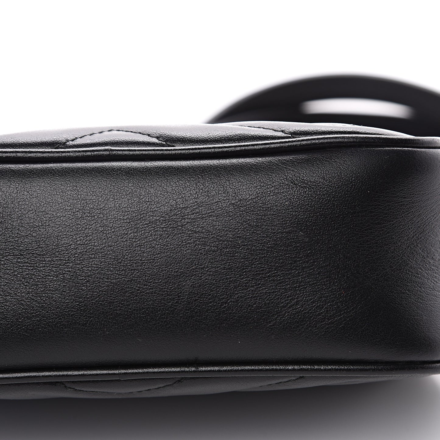 Calfskin Matelasse Mini GG Marmont Chain Shoulder Bag Black