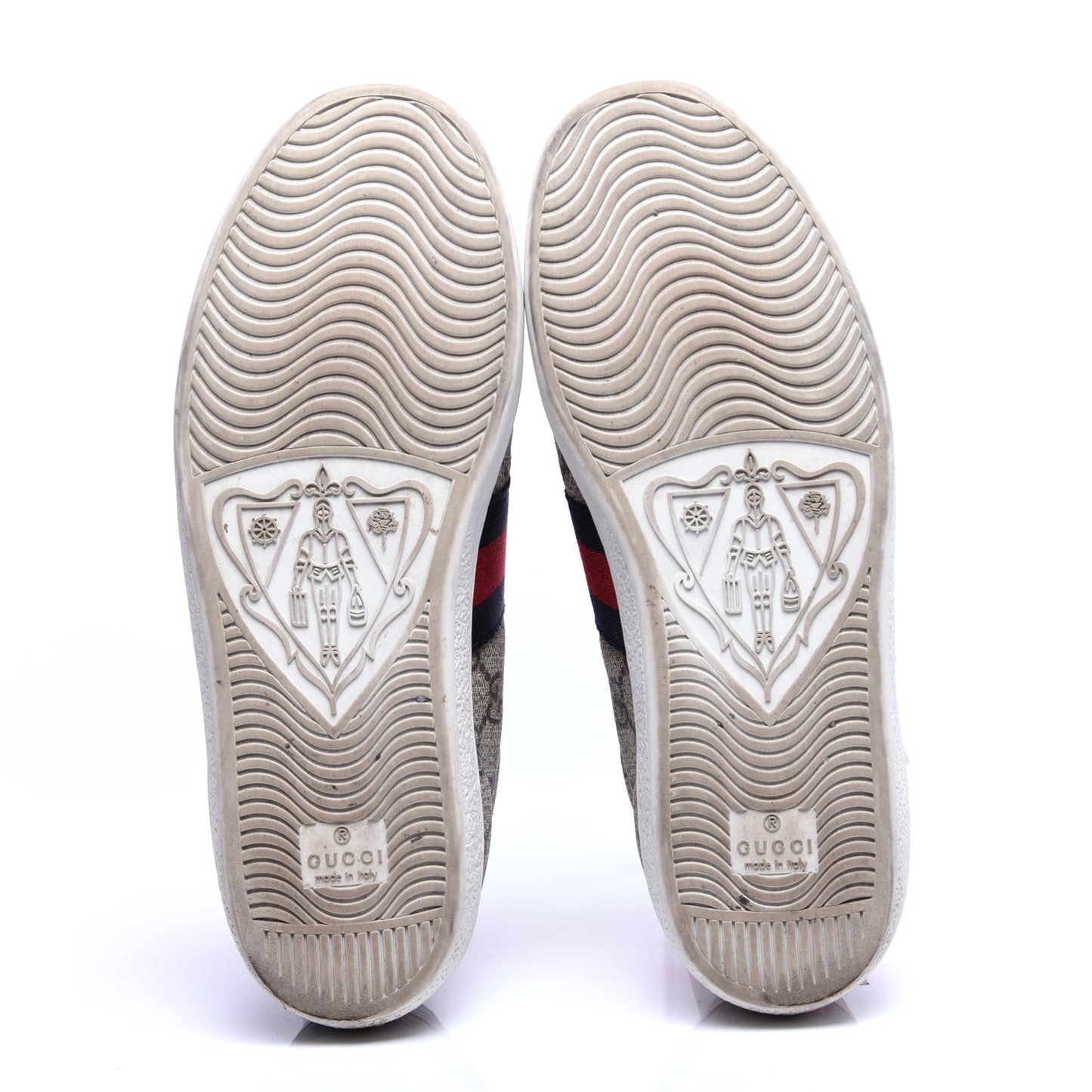 GG Supreme Monogram Ayers Web Womens Ace Sneakers 37 Beige