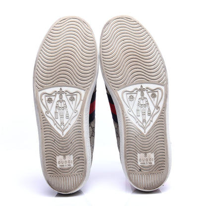 Gucci GG Supreme Monogram Ayers Web Womens Ace Sneakers 37 Beige 9 of 13