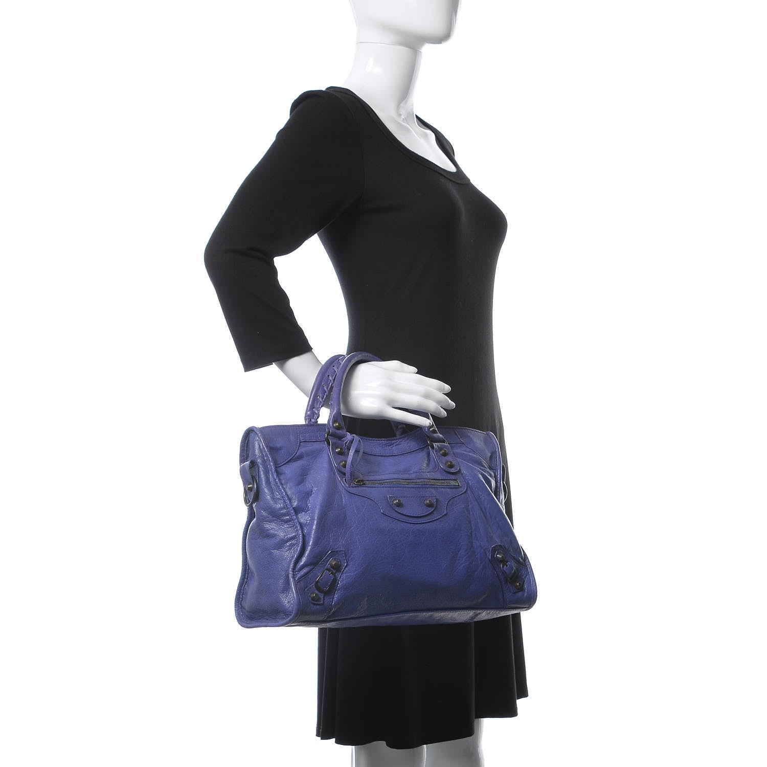 Balenciaga Agneau Classic Hardware City Bleu Lavande 2 of 18