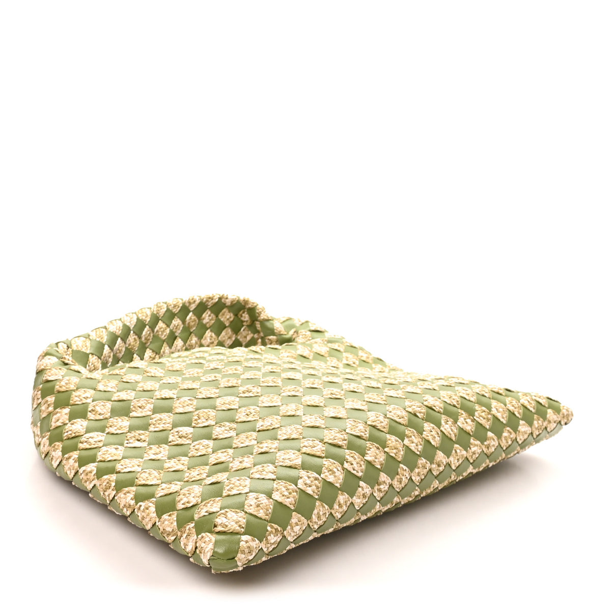 Bottega Veneta Nappa Raffia Intrecciato Small Hop Green Natural 4 of 9