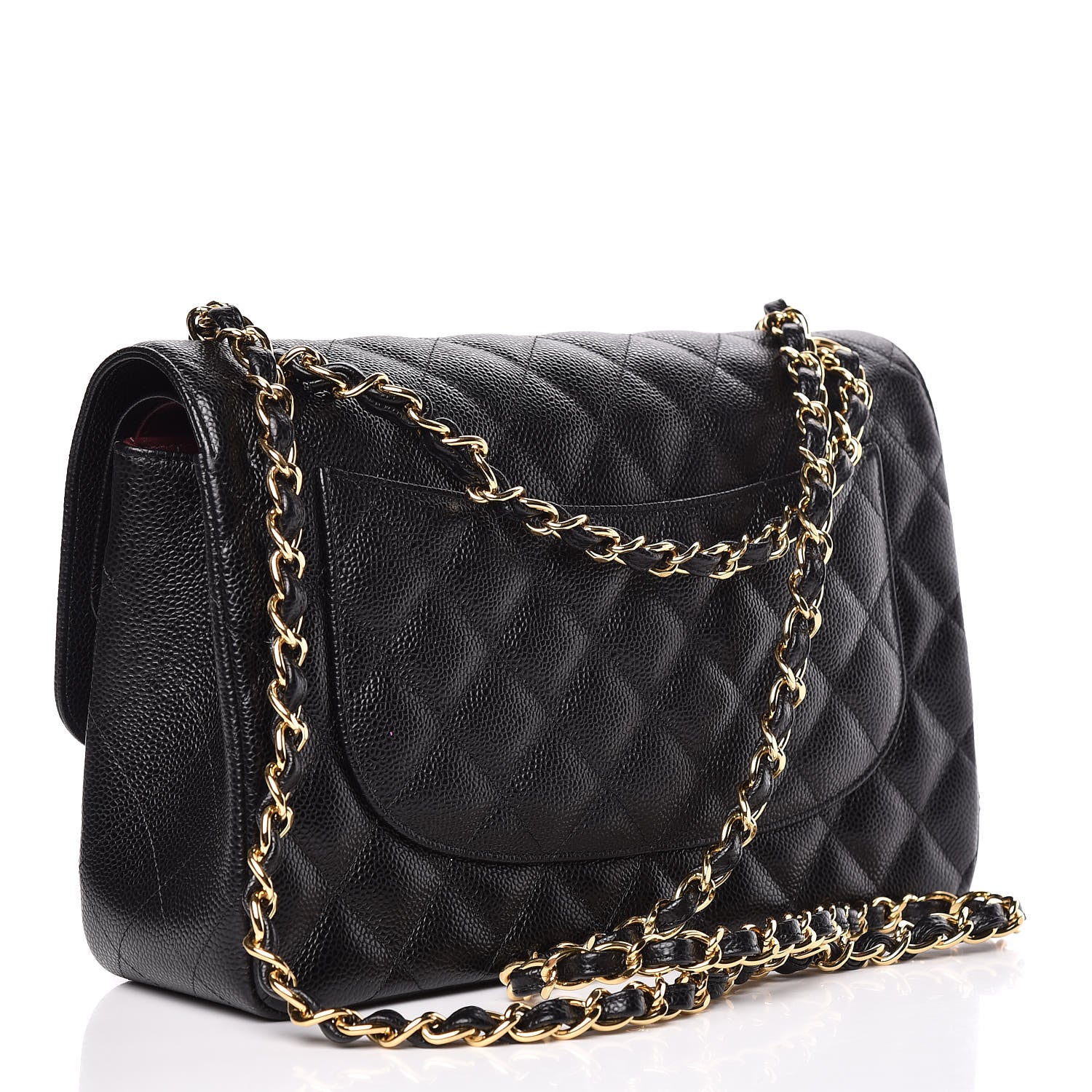 Chanel Caviar Quilted Jumbo Double Flap Black 4 of 12
