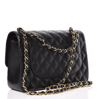 Chanel Caviar Quilted Jumbo Double Flap Black 4 of 12