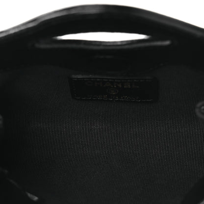 Chanel Shiny Lambskin Quilted Micro 31 Clutch With Chain Black 5 of 11