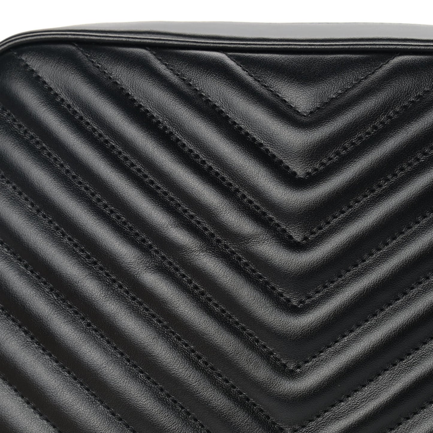 Calfskin Matelasse Monogram Lou Camera Bag Black