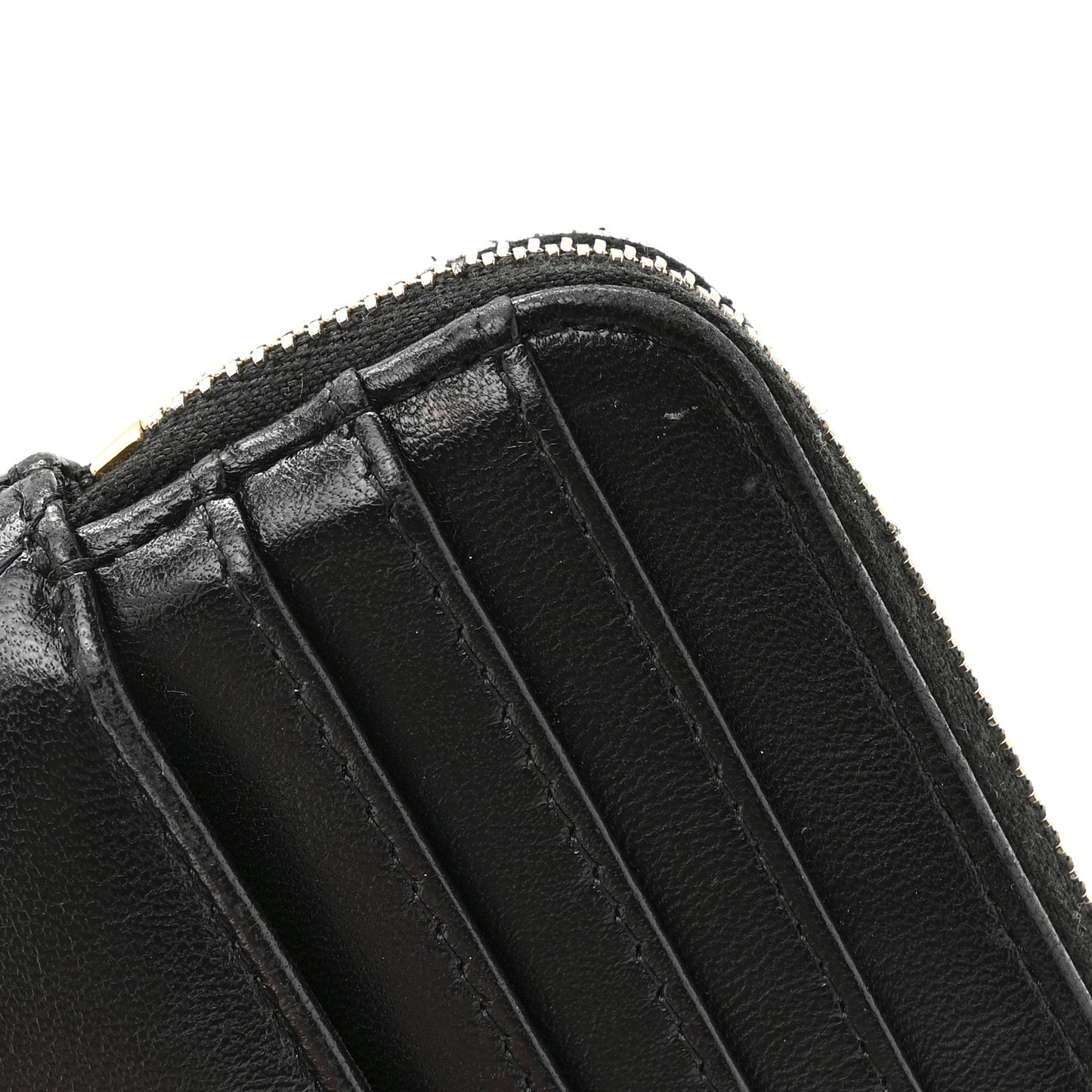 Lambskin Quilted Chanel 19 Zip Card Holder Wallet Black