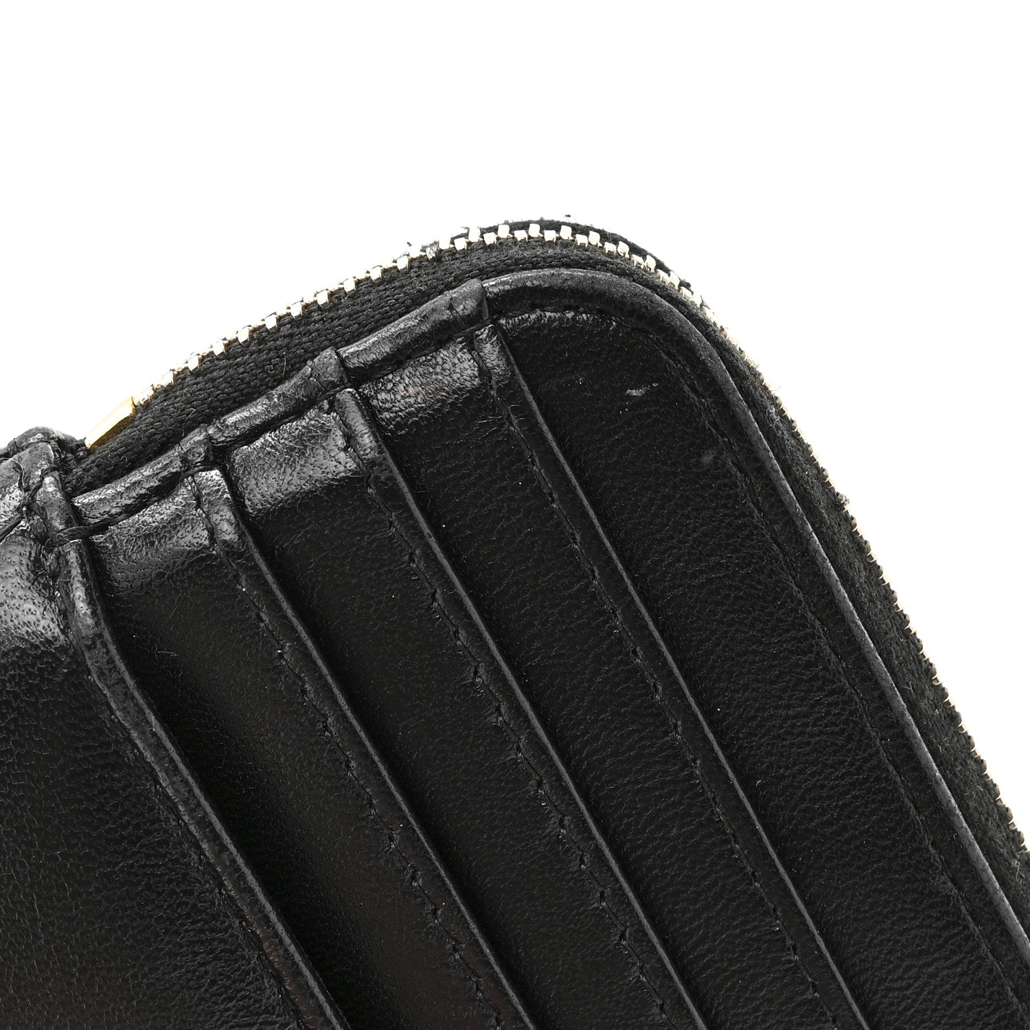 Chanel Lambskin Quilted Chanel 19 Zip Card Holder Wallet Black 8 of 10