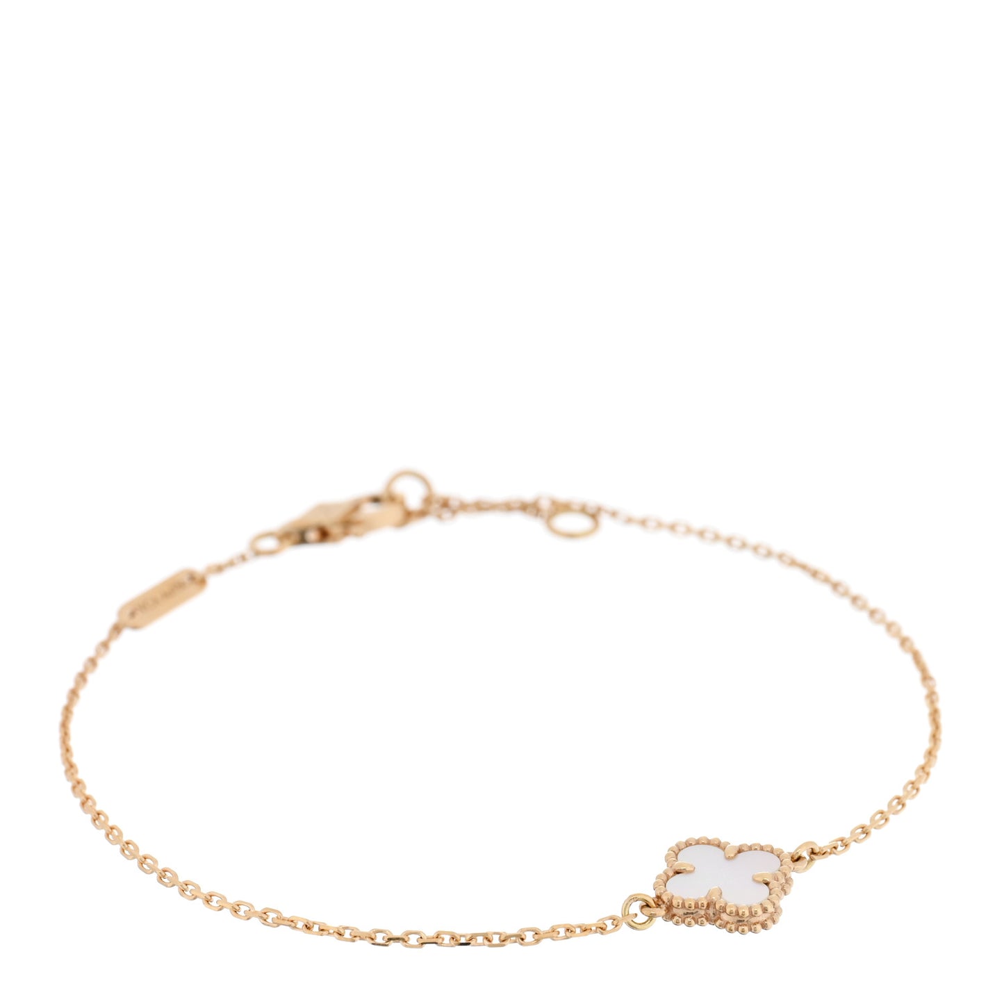 18K Yellow Gold Mother of Pearl Sweet Alhambra Bracelet