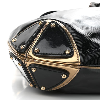 Gucci Coated Canvas Medium Indy Top Handle Hobo Black 9 of 10