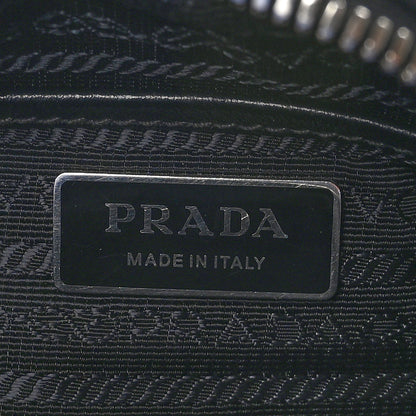 Prada Nylon Soft Calfskin Bowling Crossbody Bag Black 6 of 9