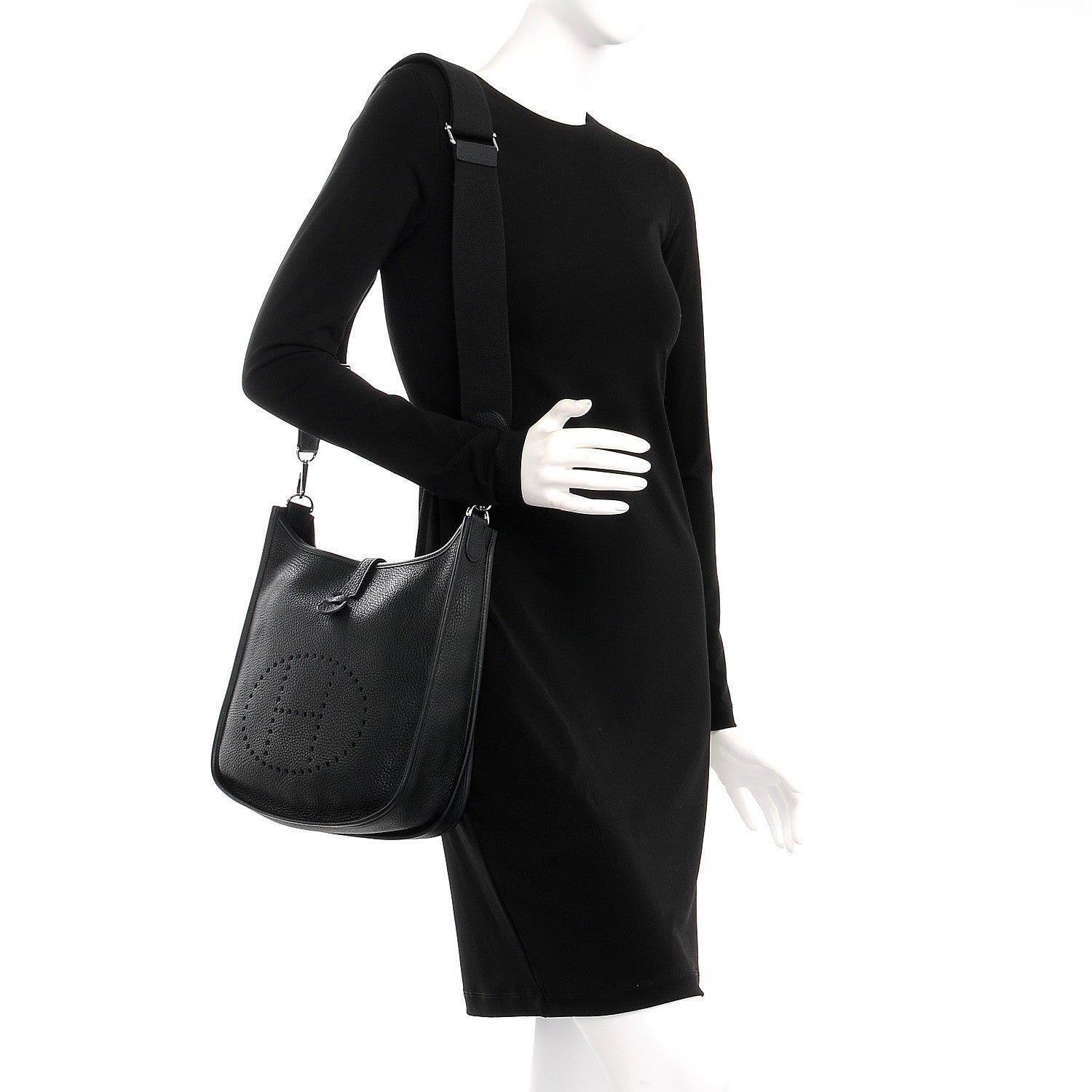 Hermes Taurillon Clemence Evelyne III PM Black 2 of 8