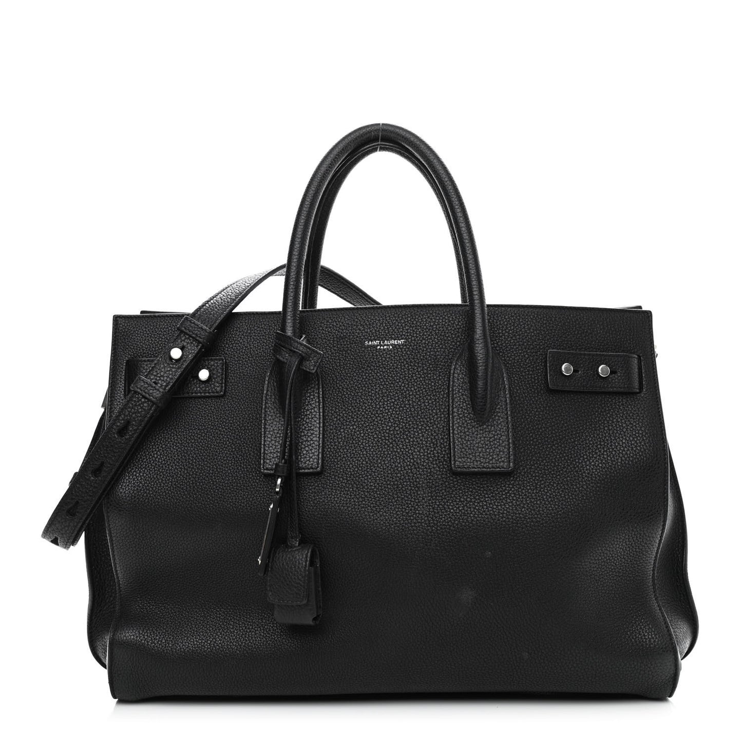 Grained Calfskin Medium Souple Sac De Jour Black