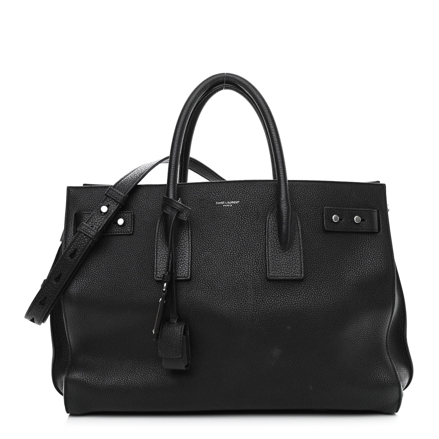 Saint Laurent Grained Calfskin Medium Souple Sac De Jour Black 1 of 12
