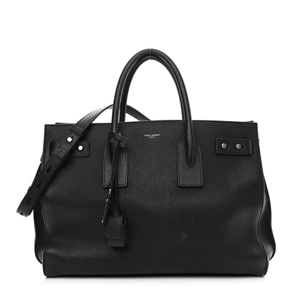 Saint Laurent Grained Calfskin Medium Souple Sac De Jour Black 1 of 12