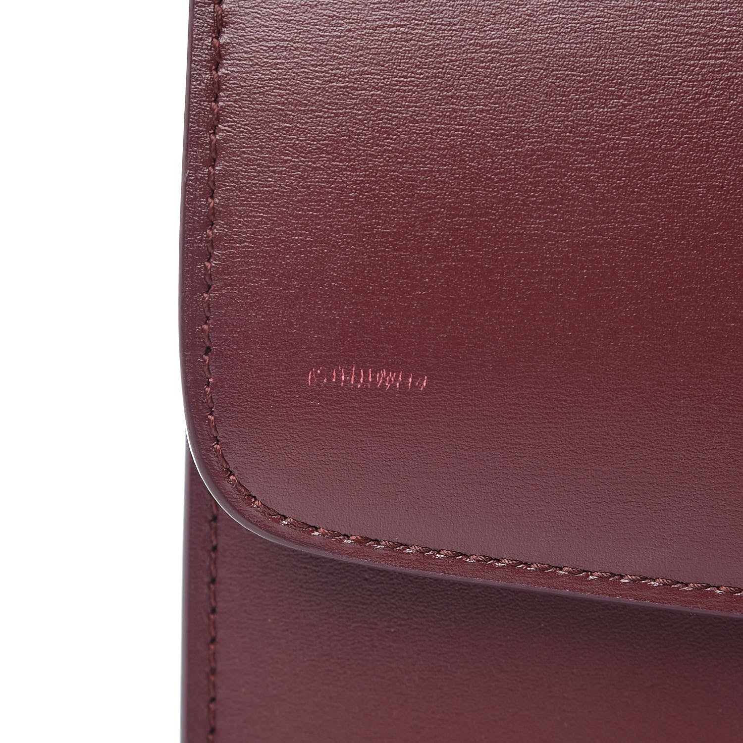 Celine Box Calfskin Medium Classic Box Flap Bag Burgundy 10 of 11