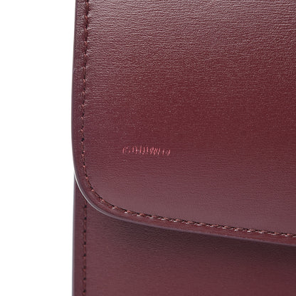 Celine Box Calfskin Medium Classic Box Flap Bag Burgundy 10 of 11