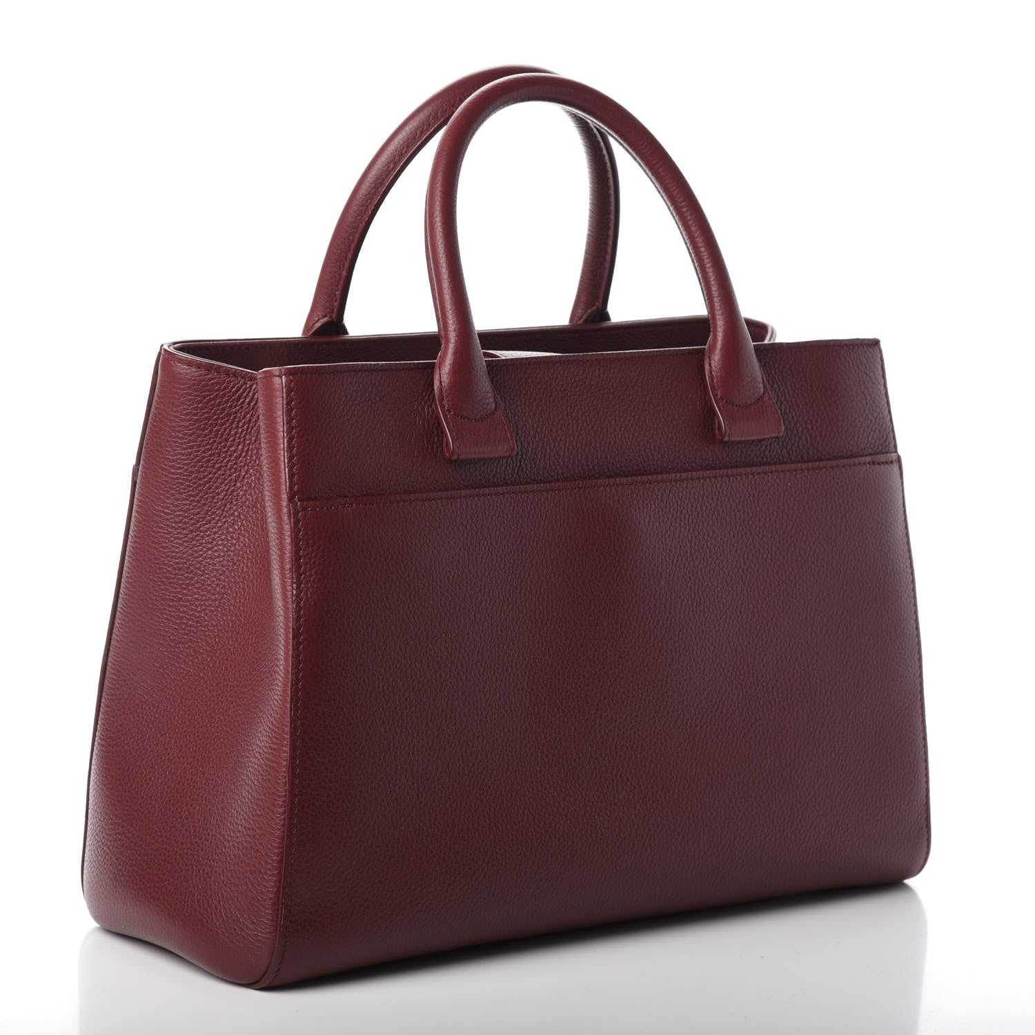 Chanel Grained Calfskin Small Neo Executive Shopper Tote Burgundy 3 of 10