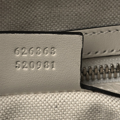 Gucci Calfskin GG Tennis Embossed Square Messenger Bag Mystic White 6 of 8