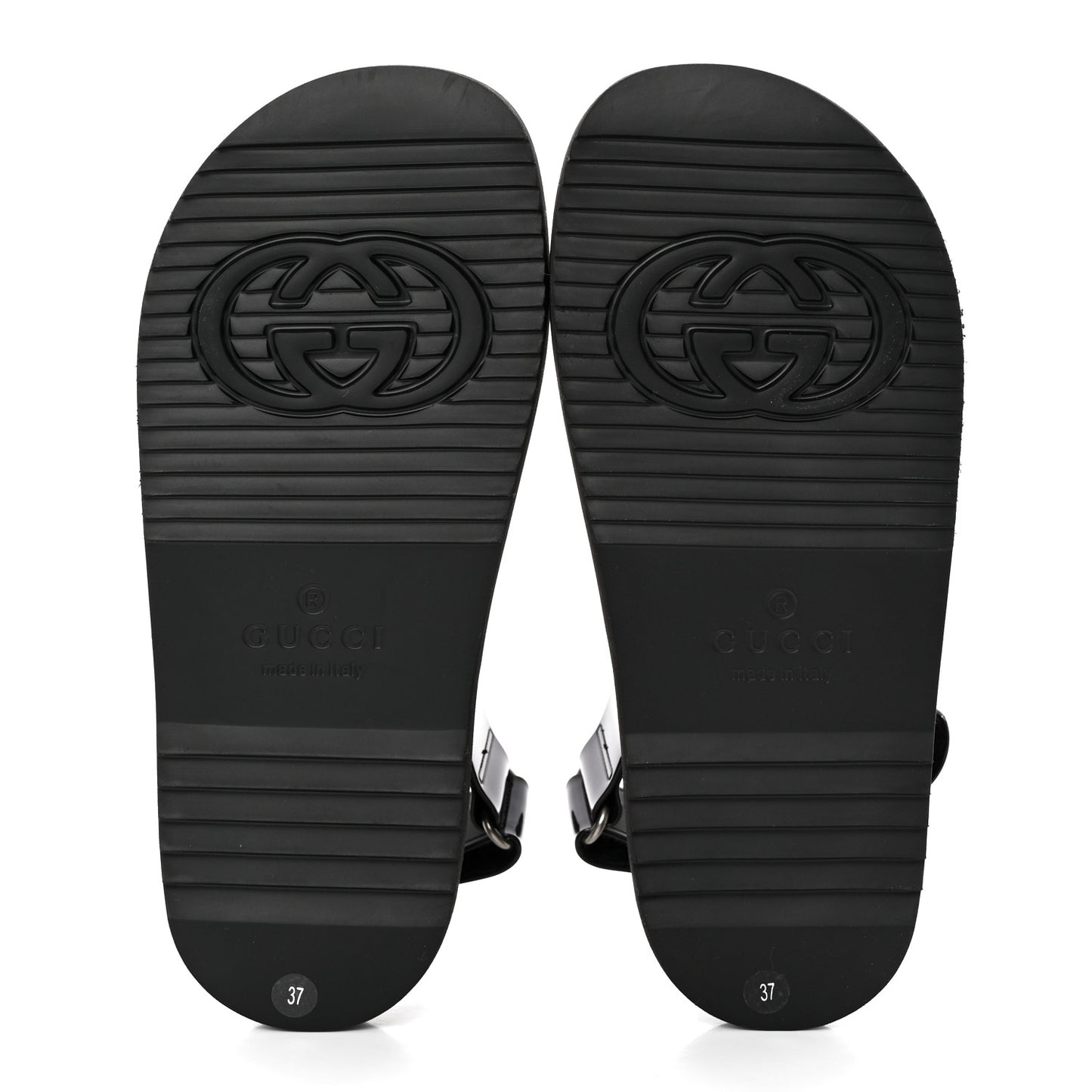 Rubber Mini Double G Womens Isla Dad Sandals 37 Black