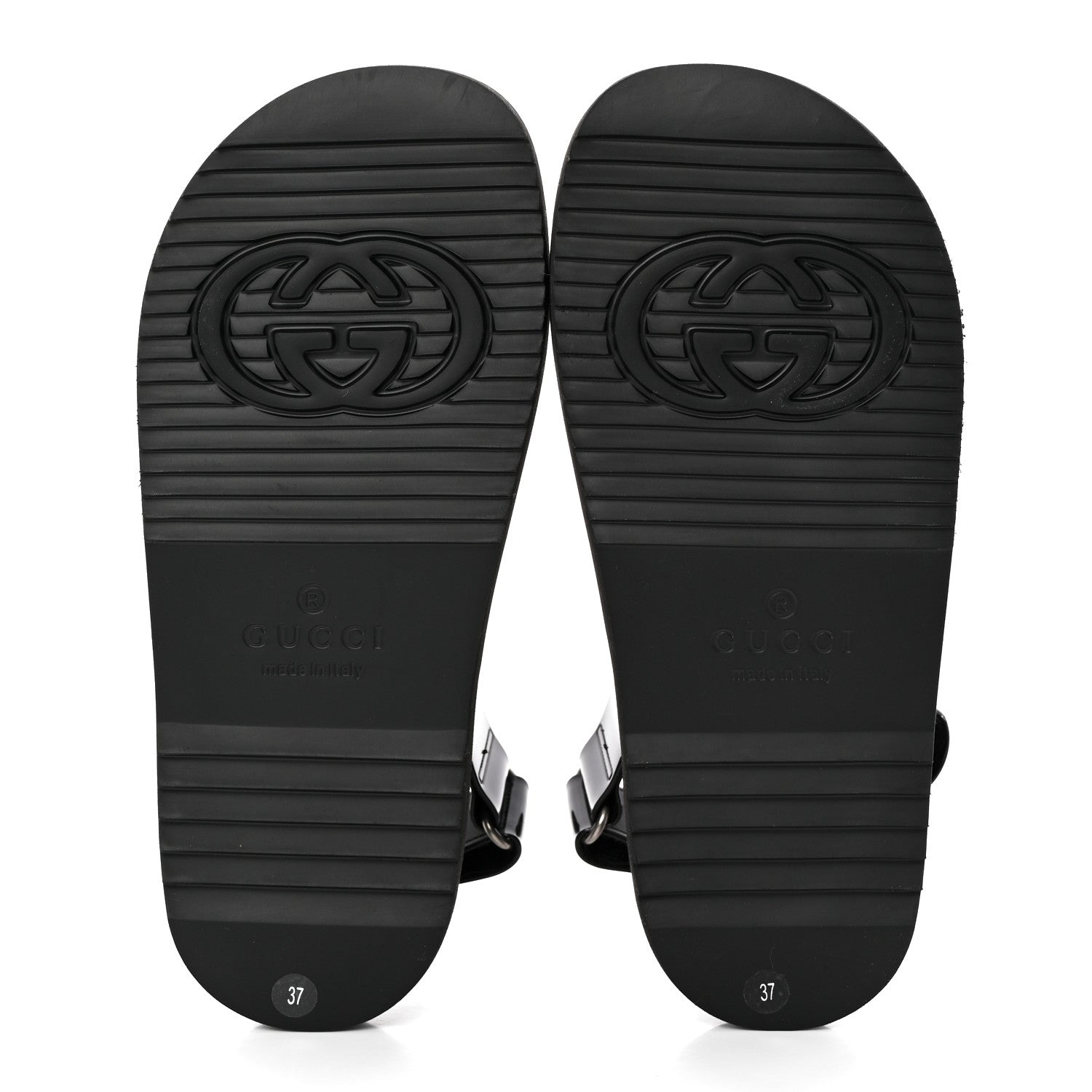 Gucci Rubber Mini Double G Womens Isla Dad Sandals 37 Black 6 of 9