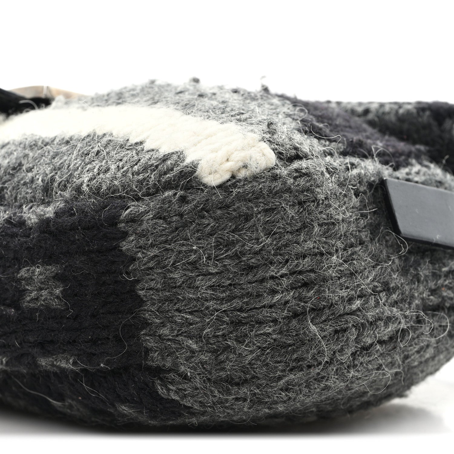 Fendi Wool Knit Baguette Grey 9 of 10