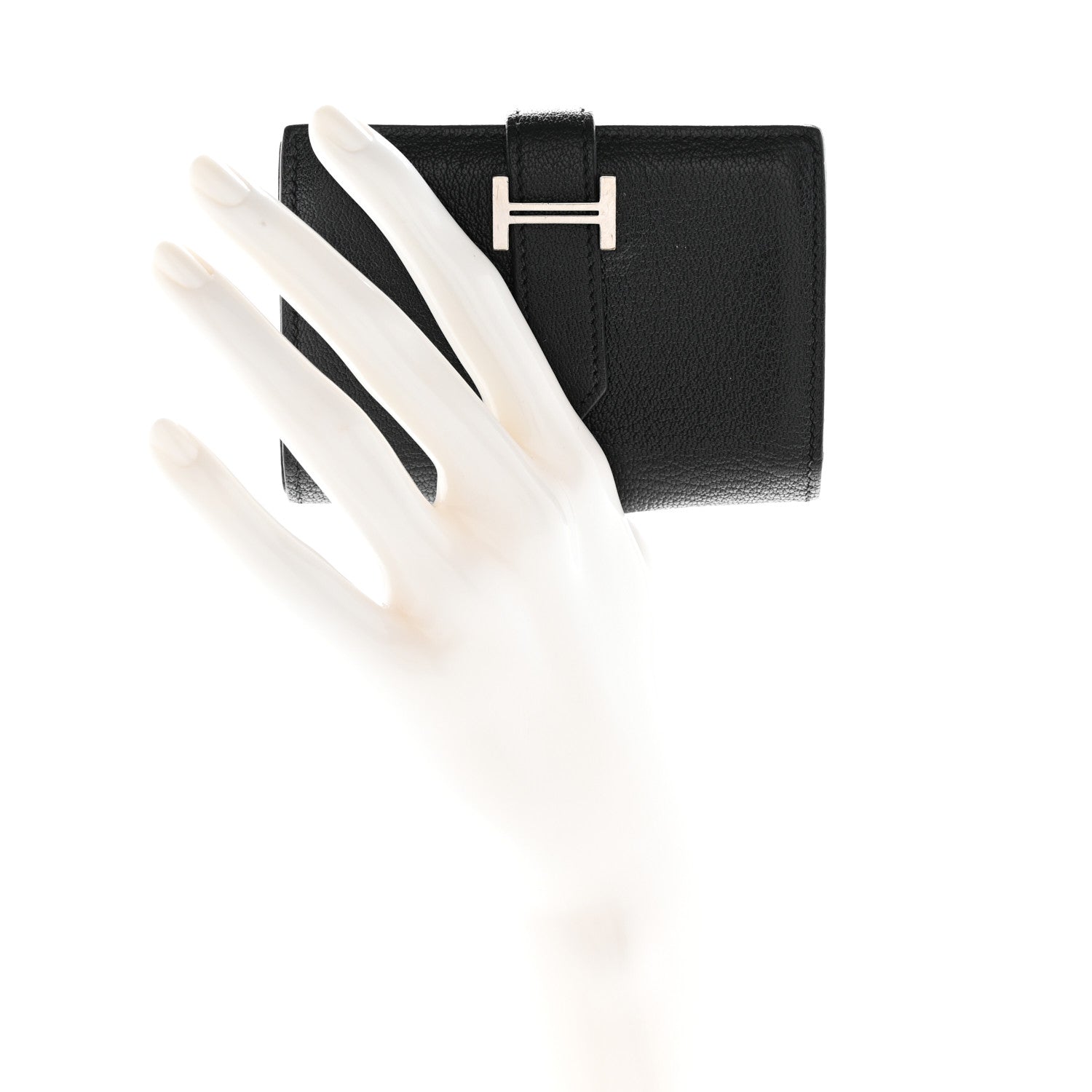 Hermes Chevre Mysore Mini Bearn Wallet Black 2 of 8