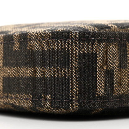 Fendi Fabric Jacquard Vitello Grace FF 1974 Baguette Pouch Tobacco Moro Sand 10 of 11
